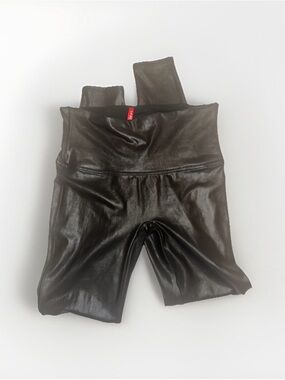 SPANX Black Faux Leather Leggings